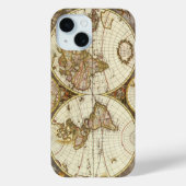 Antiek Oude Wereldkaart van Frederick de Wit, ca.  Case-Mate iPhone Case (Achterkant)