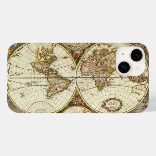 Antiek Oude Wereldkaart van Frederick de Wit, ca.  Case-Mate iPhone 14 Hoesje