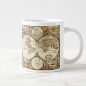 Antiek Oude Wereldkaart van Frederick de Wit, ca. Grote Koffiekop (Rechts)