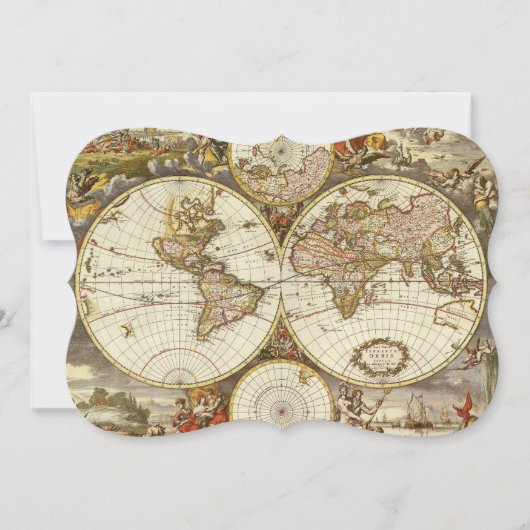 Antiek Oude Wereldkaart van Frederick de Wit, ca.  Kaart (Voorkant)