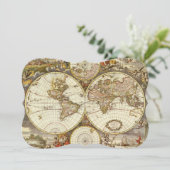 Antiek Oude Wereldkaart van Frederick de Wit, ca.  Kaart (Staand voorkant)