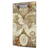 Antiek Oude Wereldkaart van Frederick de Wit, ca.  Klembord (Links)