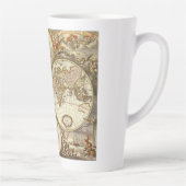 Antiek Oude Wereldkaart van Frederick de Wit, ca.  Latte Mok (Rechts)