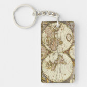 Antiek Oude Wereldkaart van Frederick de Wit, ca.  Sleutelhanger (Voorkant)