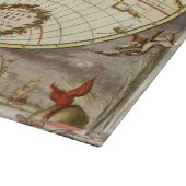 Antiek Oude Wereldkaart van Frederick de Wit, ca.  Snijplank (Hoek)