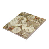 Antiek Oude Wereldkaart van Frederick de Wit, ca. Tegeltje (Zijkant)