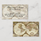 Antiek Oude Wereldkaart van Frederick de Wit, ca.  Visitekaartje (Voorkant / Achterkant)