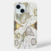 Antiek Oude Wereldkaart van Hendrik Hondius, 1630 Case-Mate iPhone Case (Achterkant)