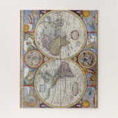 , antiek oude wereldkaart van John Speed 1627: Legpuzzel (Verticaal)