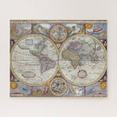 , antiek oude wereldkaart van John Speed 1627: Legpuzzel (Horizontaal)