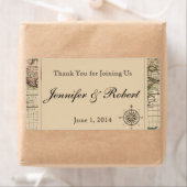 Antiek oude Wereldkaart waterflesetiket Etiket (Insitu)