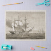 Antiek  oude zeilboot Beige Tissuepapier (Craft)