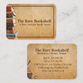 Antiek  Oude Zeldzame Boekenwinkel Visitekaartje (Voorkant / Achterkant)