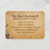 Antiek  Oude Zeldzame Boekenwinkel Visitekaartje (Achterkant)