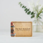 Antiek  Oude Zeldzame Boekenwinkel Visitekaartje (Staand voorkant)