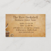 Antiek  Oude Zeldzame Boekenwinkel Visitekaartje (Achterkant)