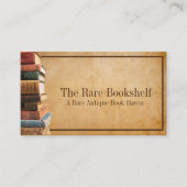 Antiek  Oude Zeldzame Boekenwinkel Visitekaartje (Voorkant)