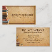 Antiek  Oude Zeldzame Boekenwinkel Visitekaartje (Voorkant / Achterkant)