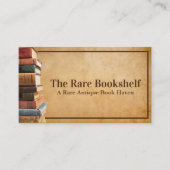 Antiek  Oude Zeldzame Boekenwinkel Visitekaartje (Voorkant)