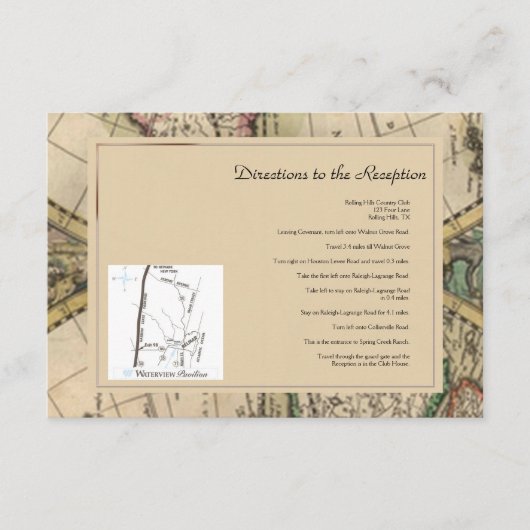 Antiek ouwe Wereldkaart-weddenschappen Informatiekaartje (Voorkant)