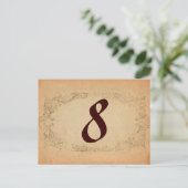 Antiek ovaal parchingtabelnummer briefkaart (Staand voorkant)