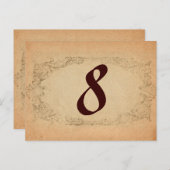 Antiek ovaal parchingtabelnummer briefkaart (Voorkant / Achterkant)