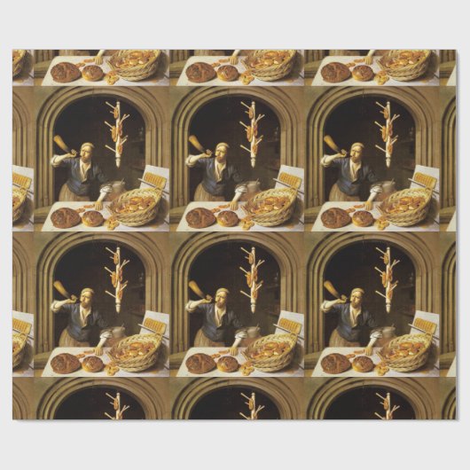 ANTIEK OVEN BAKER, BAKERY BREAD SHOP CADEAUPAPIER (Vlak)