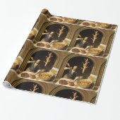 ANTIEK OVEN BAKER, BAKERY BREAD SHOP CADEAUPAPIER (Uitgerold)