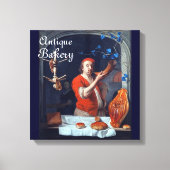 ANTIEK OVEN BAKER, BAKERY BREAD SHOP CANVAS AFDRUK (Voorkant)