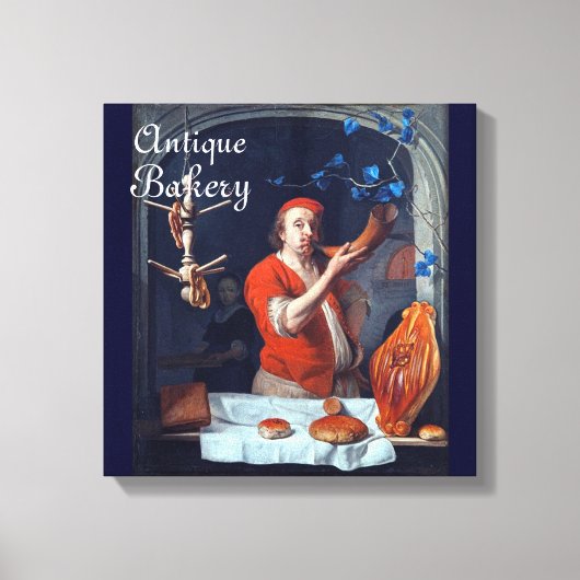 ANTIEK OVEN BAKER, BAKERY BREAD SHOP CANVAS AFDRUK (Voorkant)