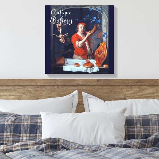 ANTIEK OVEN BAKER, BAKERY BREAD SHOP CANVAS AFDRUK (Insitu (Slaapkamer))