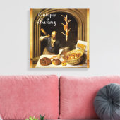 ANTIEK OVEN BAKER, BAKERY BREAD SHOP CANVAS AFDRUK (Insitu (Woonkamer))