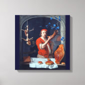 ANTIEK OVEN BAKER, BAKERY BREAD SHOP CANVAS AFDRUK (Voorkant)