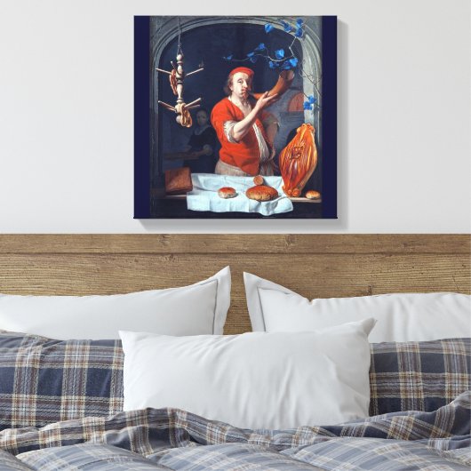 ANTIEK OVEN BAKER, BAKERY BREAD SHOP CANVAS AFDRUK (Insitu (Slaapkamer))