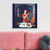 ANTIEK OVEN BAKER, BAKERY BREAD SHOP CANVAS AFDRUK (Insitu (Woonkamer))