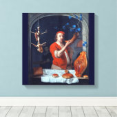 ANTIEK OVEN BAKER, BAKERY BREAD SHOP CANVAS AFDRUK (Insitu (Houten vloer))