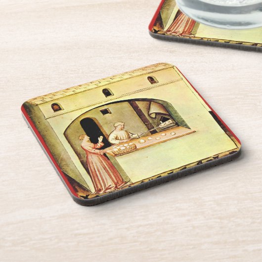 ANTIEK OVEN BAKER, BAKERY BREAD SHOP DRANKJES ONDERZETTER (Linkerzijde)