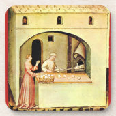 ANTIEK OVEN BAKER, BAKERY BREAD SHOP DRANKJES ONDERZETTER (Voorkant)