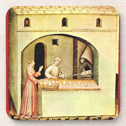 ANTIEK OVEN BAKER, BAKERY BREAD SHOP DRANKJES ONDERZETTER (Voorkant)