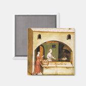 ANTIEK OVEN BAKER, BAKERY BREAD SHOP MAGNEET (Voorkant / Achterkant)