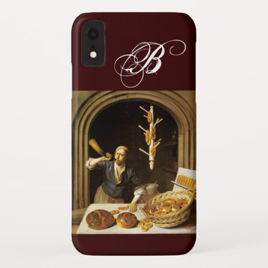 ANTIEK OVEN BAKER, BAKERY BREAD SHOP MONOGRAM Case-Mate iPhone CASE (Achterkant)