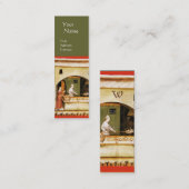 ANTIEK OVEN BAKER, BAKERY BREAD SHOP MONOGRAM MINI VISITEKAARTJE (Voorkant / Achterkant)