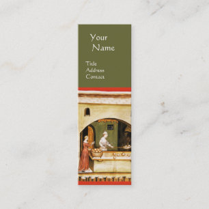 ANTIEK OVEN BAKER, BAKERY BREAD SHOP MONOGRAM MINI VISITEKAARTJE