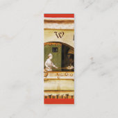 ANTIEK OVEN BAKER, BAKERY BREAD SHOP MONOGRAM MINI VISITEKAARTJE (Achterkant)