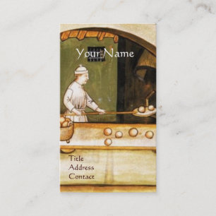 ANTIEK OVEN BAKER, BAKERY BREAD SHOP MONOGRAM VISITEKAARTJE