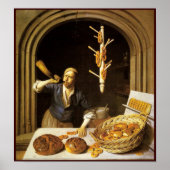 ANTIEK OVEN BAKER, BAKERY BREAD SHOP POSTER (Voorkant)
