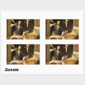 ANTIEK OVEN BAKER, BAKERY BREAD SHOP RECHTHOEKIGE STICKER (Vel)