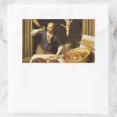 ANTIEK OVEN BAKER, BAKERY BREAD SHOP RECHTHOEKIGE STICKER (Tas)