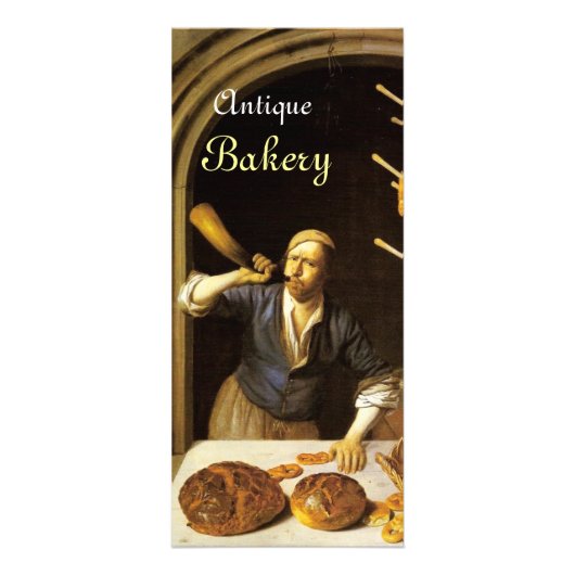 ANTIEK OVEN BAKER, BAKERY BREAD SHOP RECLAMEKAART (Voorkant)