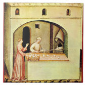 ANTIEK OVEN BAKER, BAKERY BREAD SHOP TEGELTJE (Voorkant)